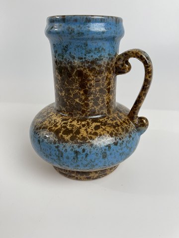 Strehla-Vase in blauer und brauner Glasur aus Ostdeutschland, Mitte des 20. 
Jahrhunderts