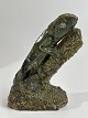 Chameleon figure, African Shona sculpture, 
Zimbabwe. Signed C. Tandi.
