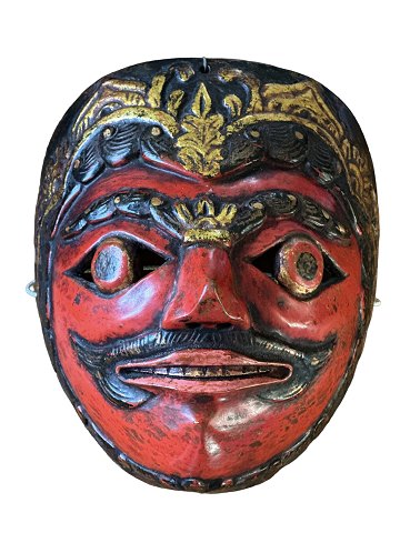 Indonesische Wayang Topeng Theatermaske / Tanzmaske aus Java oder Bali, später 
Teil des 20. Jahrhunderts.