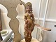 Antike asiatische weibliche Figur in Holz mit 
Vergoldungen geschnitzt, wahrscheinlich 
hinduistische Göttin, um 1900.