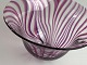 Art glass bowl in pink, purple and clear glass by 
Sigurd Persson for Kosta