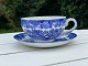 Old, Japanese, blue-white, import / export 
eggshell teacups with European pattern, transfer 
print, 1st half of the 20th century