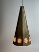 Erik Höglund and Hans Bergström for Atelje Lyktan, 
Sweden in the mid-20th century. Copper lamp with 8 
glass ornaments