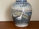Large Royal Copenhagen vase with goose and coastal 
scenery / sea scenery, 30 cm high