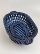 Beautiful, large, blue ceramic bowl / clay bowl in 
braided pattern
