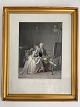 Framed print by Jens Juel and his wife at the 
easel, mid-19th century. French print of Chardon 
ainé et Aze