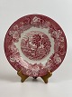 Red Paris Deep Dinner Plates, English Scenery, 
Wood & Sons, Enoch Woods, Woods Ware with Transfer 
Print