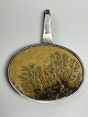 Large, modernist Sven Haugaard pendant in 925 
sterling silver with dendrite