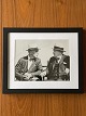 Original-Schwarz-Weiß-Vintage-Foto von Winston 
Churchill und Franklin D. Roosevelt während der 
ersten streng geheimen Quebecer Konferenz im Jahr 
1943 mit dem Codenamen Quadrant, die die Operation 
Overlord enthielt. Zweiten Weltkrieg. 
Gelatinesilber
