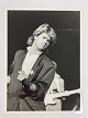 Original black and white press photo of George 
Michael of Wham during the latter's tour of China 
in 1985. Photographer: Neal Preston.