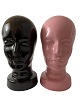 THE PINK HEAD IS SOLD. Ceramic hat head from the 
German workshop Scheurich, West Germany. One black 
and one pink in stock.