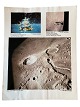 Originalt NASA farveoffsetfotografi fra Apollo 15 
månelandingen i juli-august 1971. For første gang 
ses take-off fra månen