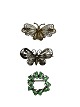 Vintage butterfly brooches, silver, including 925 
sterling silver plus enamel